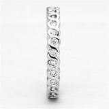 Rhodium Brass Ring with AAA Grade CZ  in Clear