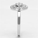 Rhodium Brass Ring with AAA Grade CZ  in Clear