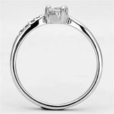 Rhodium Brass Ring with AAA Grade CZ  in Clear