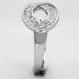 Rhodium Brass Ring with AAA Grade CZ  in Clear