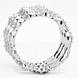 Rhodium Brass Ring with AAA Grade CZ  in Clear