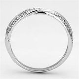 Rhodium Brass Ring with AAA Grade CZ  in Clear