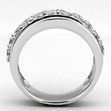 Rhodium Brass Ring with AAA Grade CZ  in Black Diamond