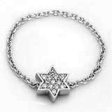 Rhodium Brass Ring with AAA Grade CZ  in Clear