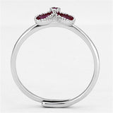Rhodium Brass Ring with Synthetic Corundum in Ruby