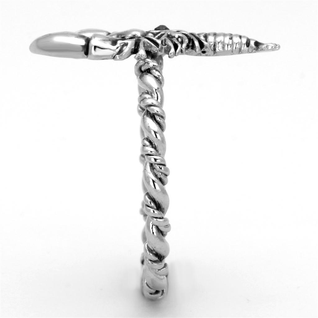 Rhodium Brass Ring with Top Grade Crystal  in Siam