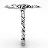 Rhodium Brass Ring with Top Grade Crystal  in Siam