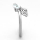 Rhodium Brass Ring with AAA Grade CZ  in Clear