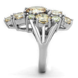 Rhodium Brass Ring with AAA Grade CZ  in Multi Color