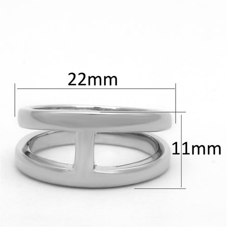 Rhodium Brass Ring with No Stone