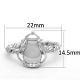 Rhodium Brass Ring with No Stone