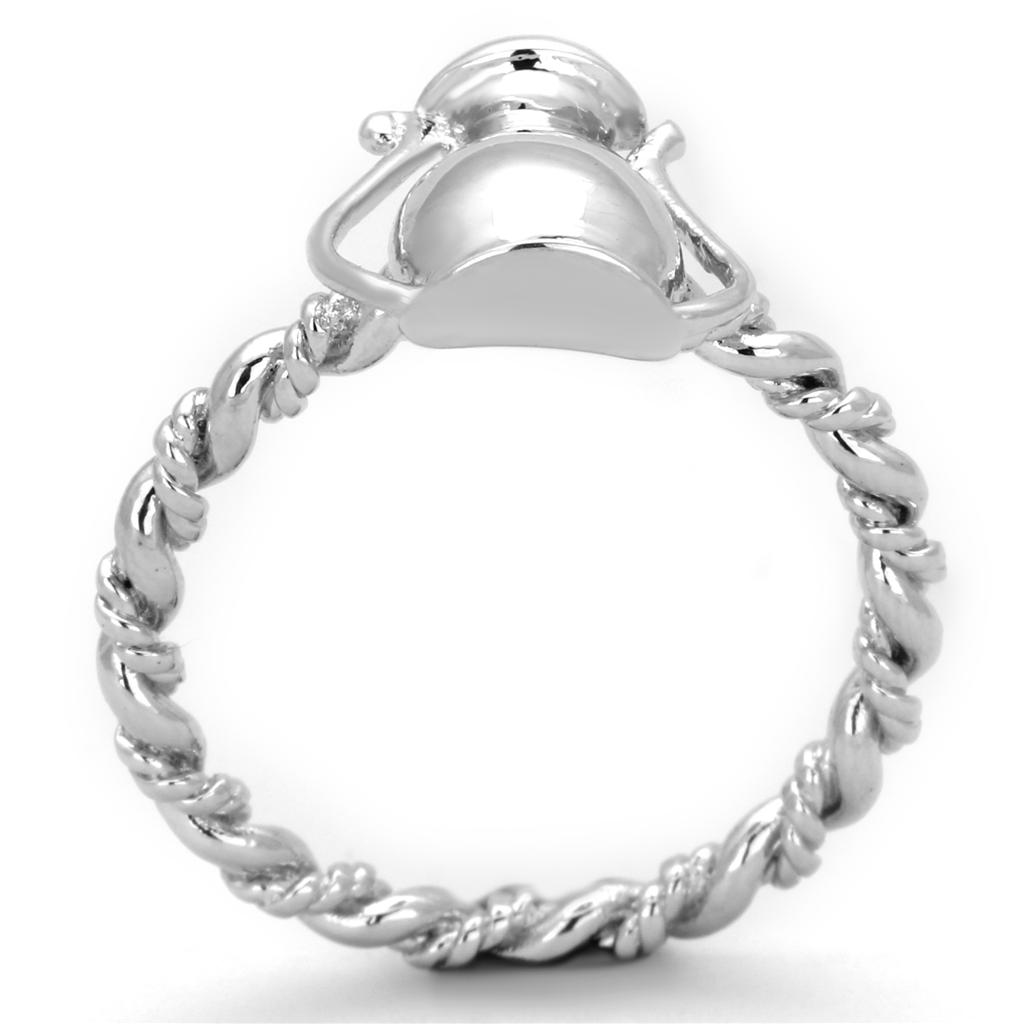 Rhodium Brass Ring with No Stone