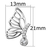 Rhodium Brass Earrings with AAA Grade CZ  in Clear