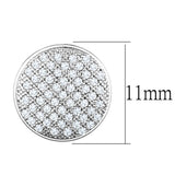 Rhodium Brass Earrings with AAA Grade CZ  in Clear