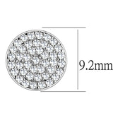 Rhodium Brass Earrings with AAA Grade CZ  in Clear