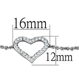 Rhodium Brass Bracelet with AAA Grade CZ  in Clear