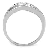 Rhodium Brass Ring with AAA Grade CZ  in Clear