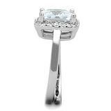 Rhodium Brass Ring with AAA Grade CZ  in Clear