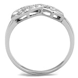 Rhodium Brass Ring with AAA Grade CZ  in Clear