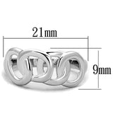 Rhodium Brass Ring with No Stone