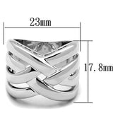 Rhodium Brass Ring with No Stone