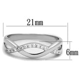 Rhodium Brass Ring with AAA Grade CZ  in Clear