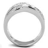 Rhodium Brass Ring with AAA Grade CZ  in Clear