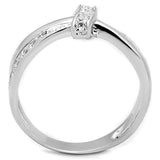 Rhodium Brass Ring with AAA Grade CZ  in Clear