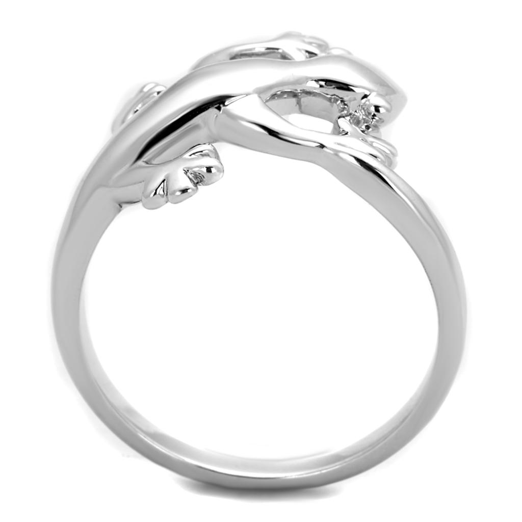 Rhodium Brass Ring with No Stone