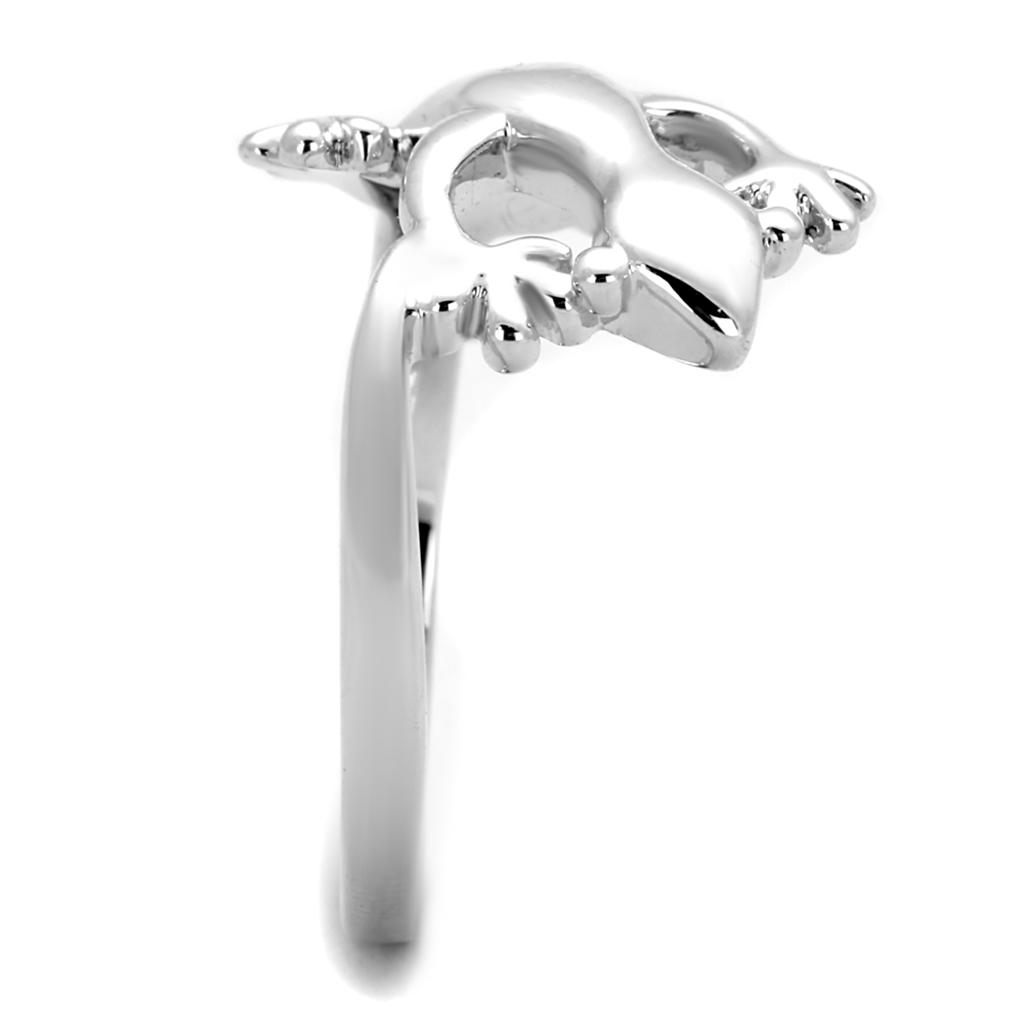 Rhodium Brass Ring with No Stone