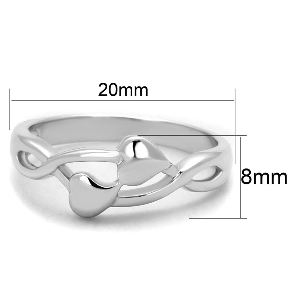 Rhodium Brass Ring with No Stone