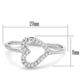 Rhodium Brass Ring with AAA Grade CZ  in Clear