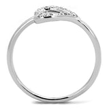 Rhodium Brass Ring with AAA Grade CZ  in Clear