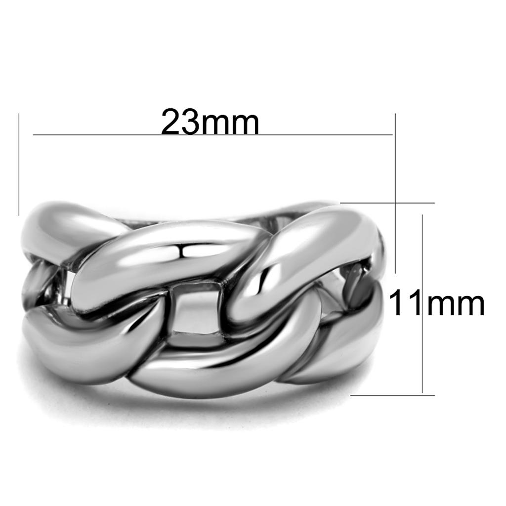 Rhodium Brass Ring with No Stone