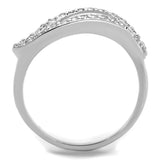 Rhodium Brass Ring with AAA Grade CZ  in Clear