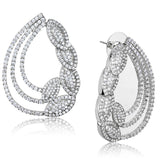 Rhodium Brass Jewelry Sets with AAA Grade CZ  in Clear
