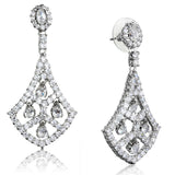 Rhodium Brass Jewelry Sets with AAA Grade CZ  in Clear