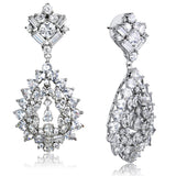 Rhodium Brass Jewelry Sets with AAA Grade CZ  in Clear