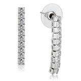 Rhodium Brass Jewelry Sets with AAA Grade CZ  in Clear