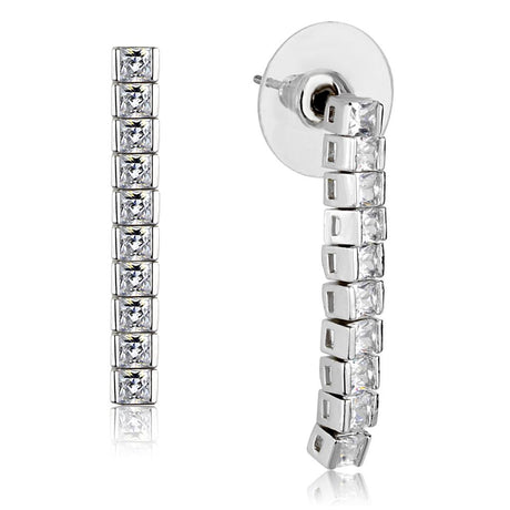 Rhodium Brass Jewelry Sets with AAA Grade CZ  in Clear