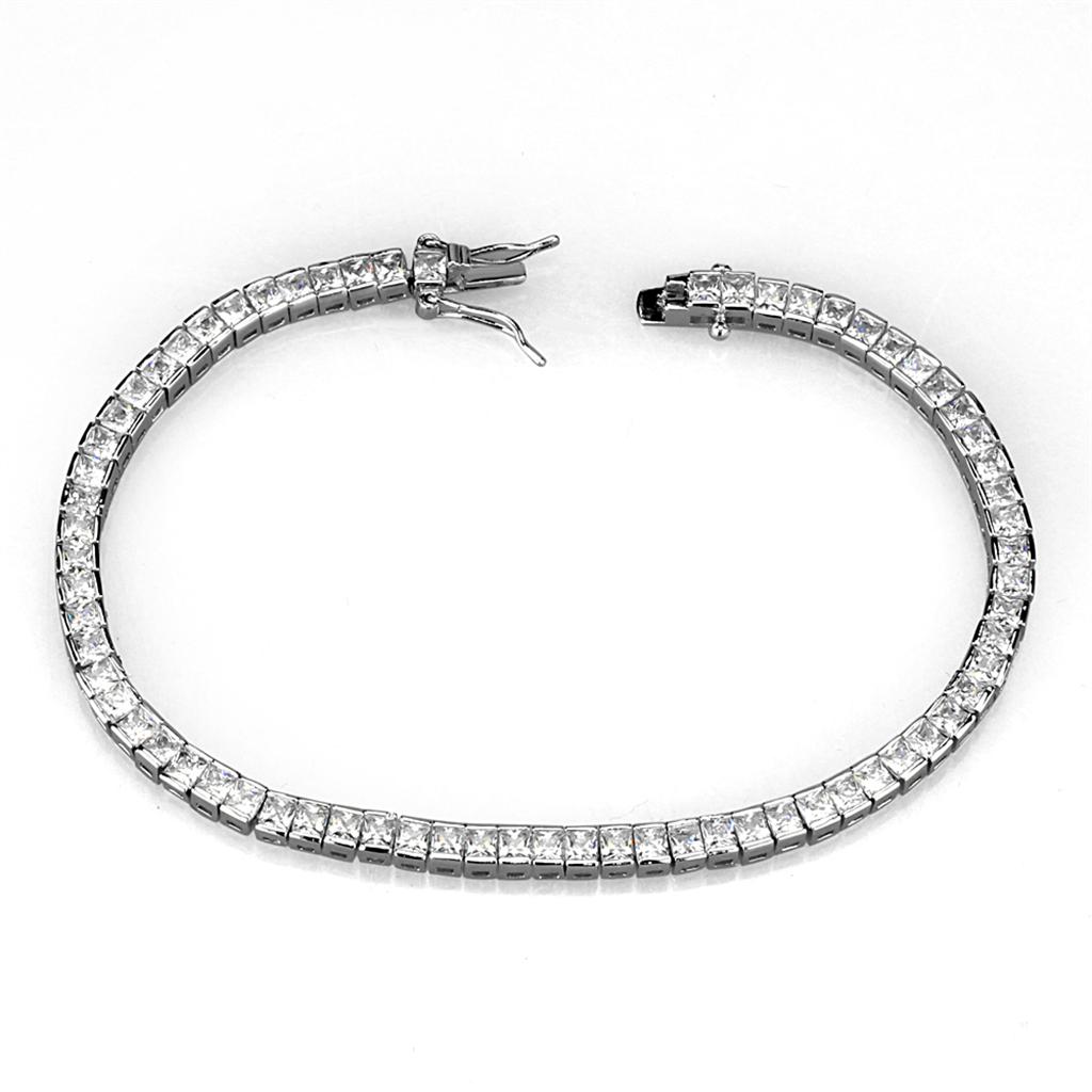 Rhodium Brass Jewelry Sets with AAA Grade CZ  in Clear