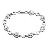 Rhodium Brass Jewelry Sets with AAA Grade CZ  in Clear