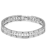 Rhodium Brass Jewelry Sets with AAA Grade CZ  in Clear