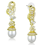 Gold Brass Jewelry Sets with AAA Grade CZ  in Clear