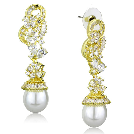 Gold Brass Jewelry Sets with AAA Grade CZ  in Clear