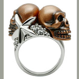 Special Color White Metal Ring with Top Grade Crystal  in Clear