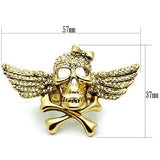 Gold White Metal Ring with Top Grade Crystal  in Aurora Borealis (Rainbow Effect)