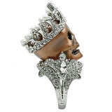 Special Color White Metal Ring with Synthetic Pearl in White