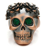 Ancientry Gold White Metal Ring with Top Grade Crystal  in Emerald
