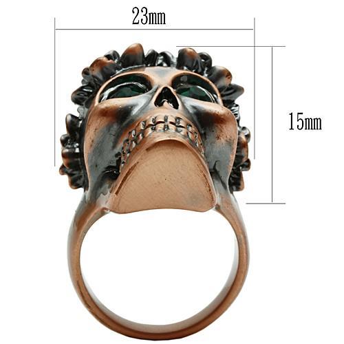 Ancientry Gold White Metal Ring with Top Grade Crystal  in Emerald